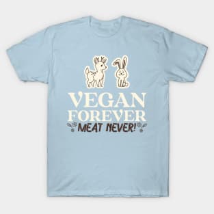 Vegan Veganism Vegetarian Say No To Meat T-Shirt